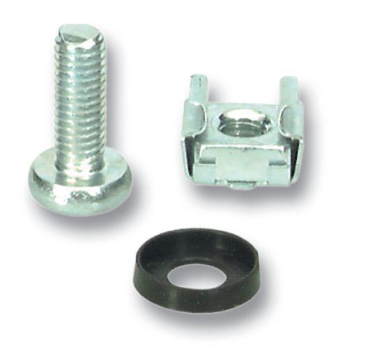 Set of Captive Nuts 20 x M6 - 20 x captive nuts M6 - 20 x washer M6 plastic 20 x screw M6 x 20 mm - Warranty 12M