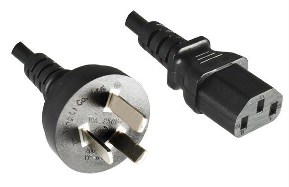 Microconnect PE150418 cavo di alimentazione Nero 18 m Spina di alimentazione di tipo I Accoppiatore C13 (Power Cord China - C13