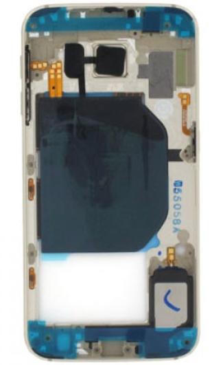 Samsung GH96-08583C ricambio per cellulare Coperchio per alloggiamento posteriore (Samsung Galaxy S6 Middle frame - Gold)