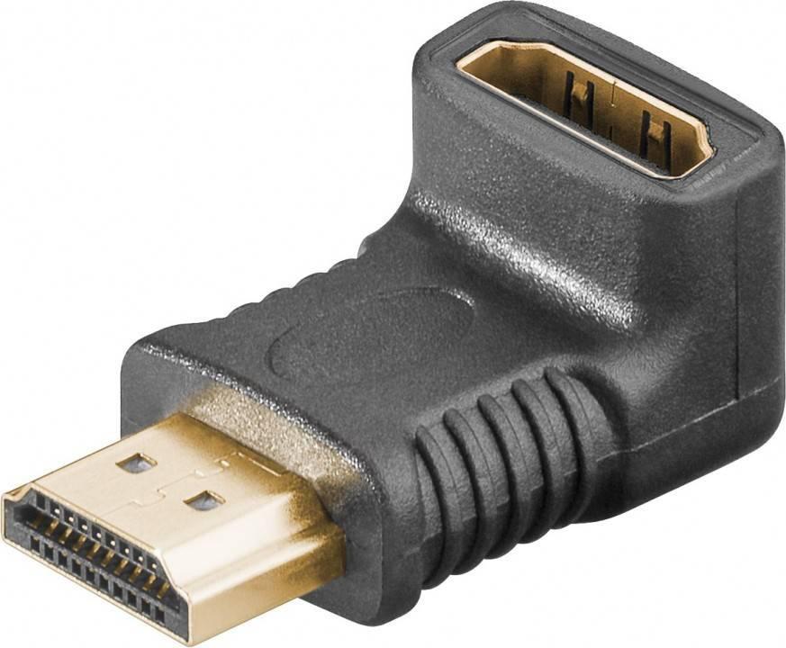 Microconnect HDM19F19MA2 adattatore per inversione del genere dei cavi HDMI Nero (HDMI 19 Angled Adaptor F-M 4K - Ultra HD 2160