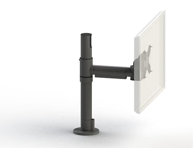 Ergonomic Solutions SpacePole SPV1104-02 kit di fissaggio (Old SpacePole Screen Mount - with 200mm Swingarm, VESA - 75/100 - BL