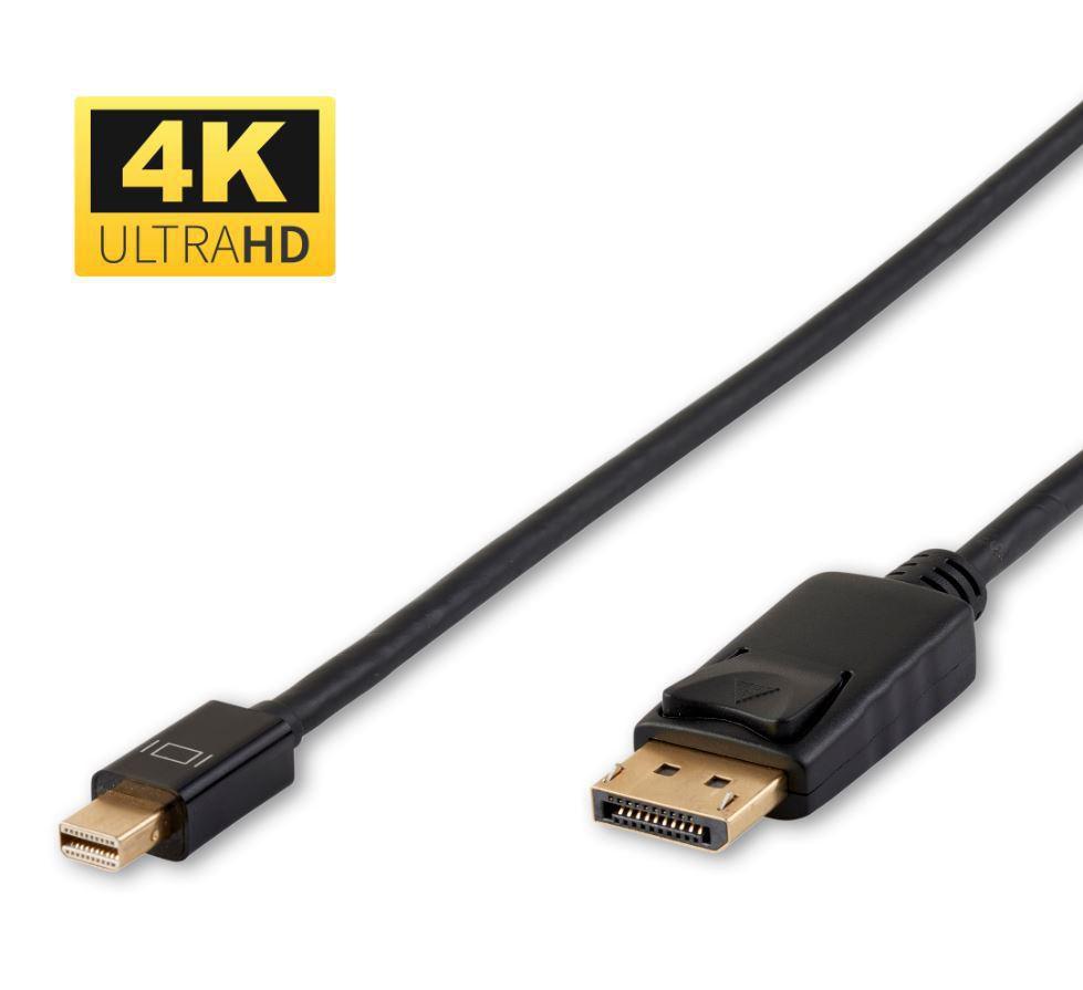 Microconnect 3m Mini Displayport-Displayport Nero (4K Mini Displayport to - Displayport Cable 3m 1.2v. - Black Resolution 4Kx2