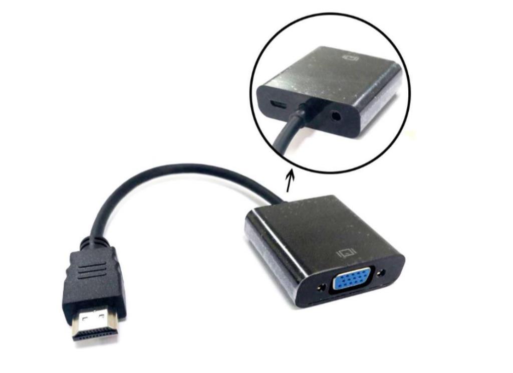 Adattatore HDMI Maschio a VGA Femmina - Supporta risoluzione fino19201080P60Hz - 15cm - Con Audio