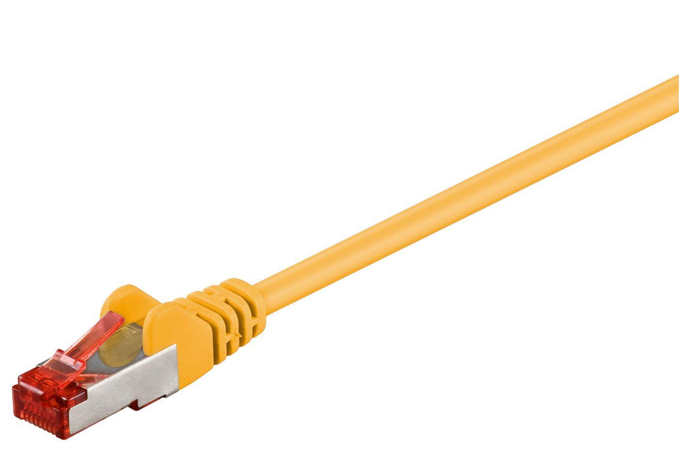 Microconnect 0.25m Cat6 RJ-45 cavo di rete Giallo 0,25 m F/UTP [FTP] (F/UTP CAT6 0.25m Yellow PVC - Outer Shield : Foil screeni
