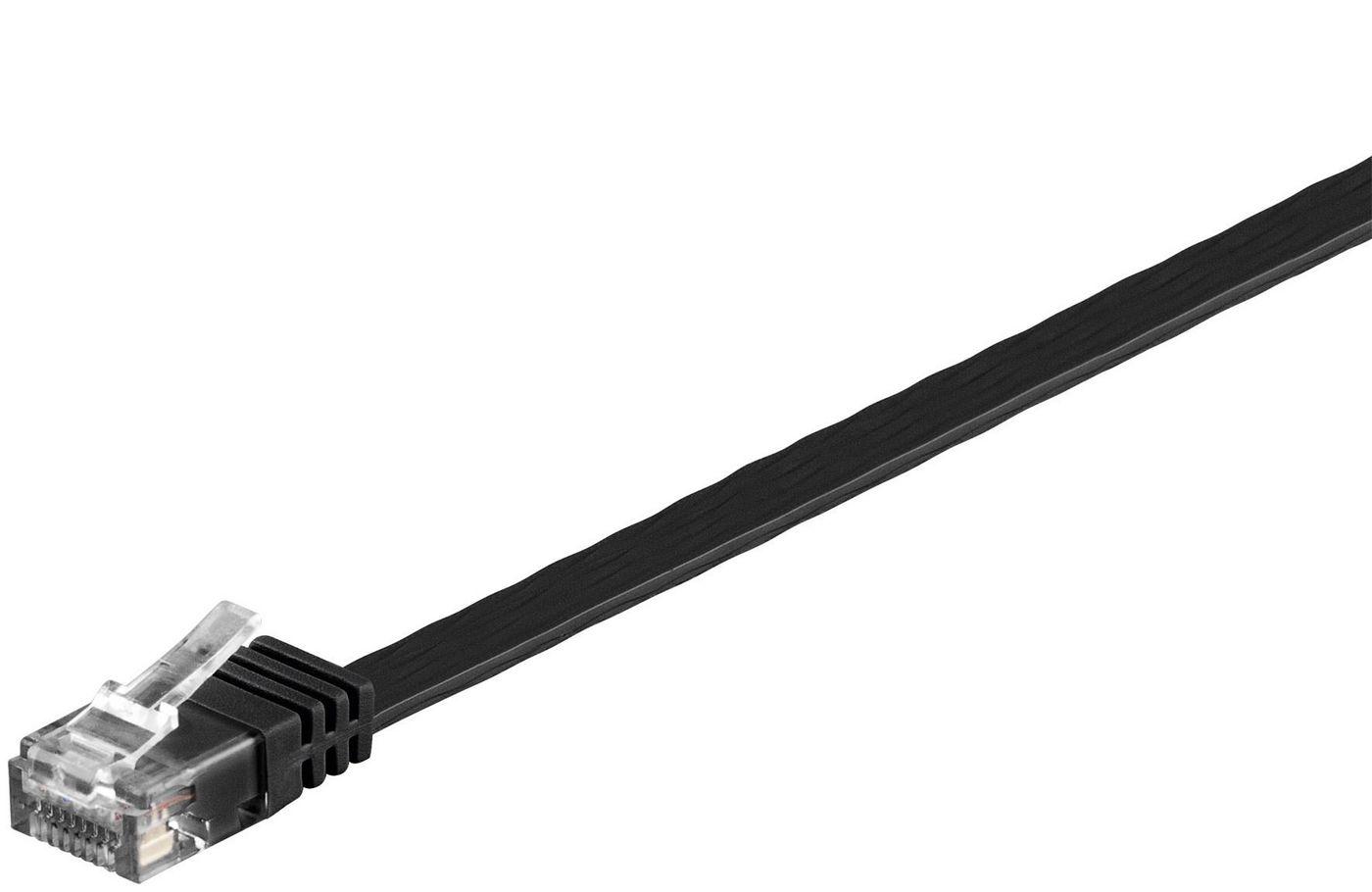 Microconnect 0.25m Cat6 RJ-45 cavo di rete Nero 025 m U/UTP UTP (U/UTP CAT6 0.25M Black Flat - Unshielded Network Cable - PVC 4