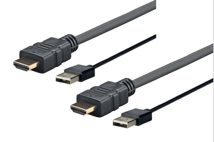 Vivolink PROHDMIUSB2 cavo e adattatore video 2 m HDMI USB tipo A Nero (PRO HDMI AND USB 2.0 - . - Warranty 144M)