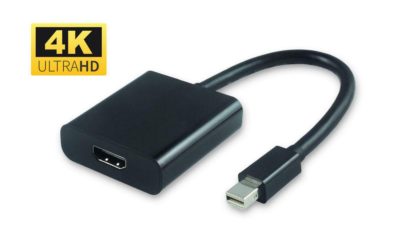 Microconnect MDPHDMI6B cavo e adattatore video 02 m Mini DisplayPort HDMI Nero (Active Mini DP to HDMI Adaptor - Mini DP to HDM
