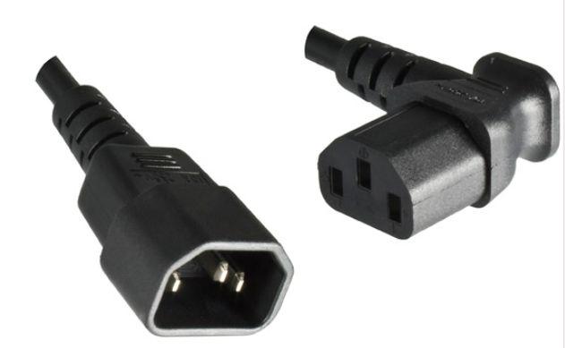 Microconnect 1.8m C13-C14 Nero 18 m Accoppiatore C13 Accoppiatore C14 (Power Cord 1.8m Extension - C13-C14 Angled Black. - 0.75