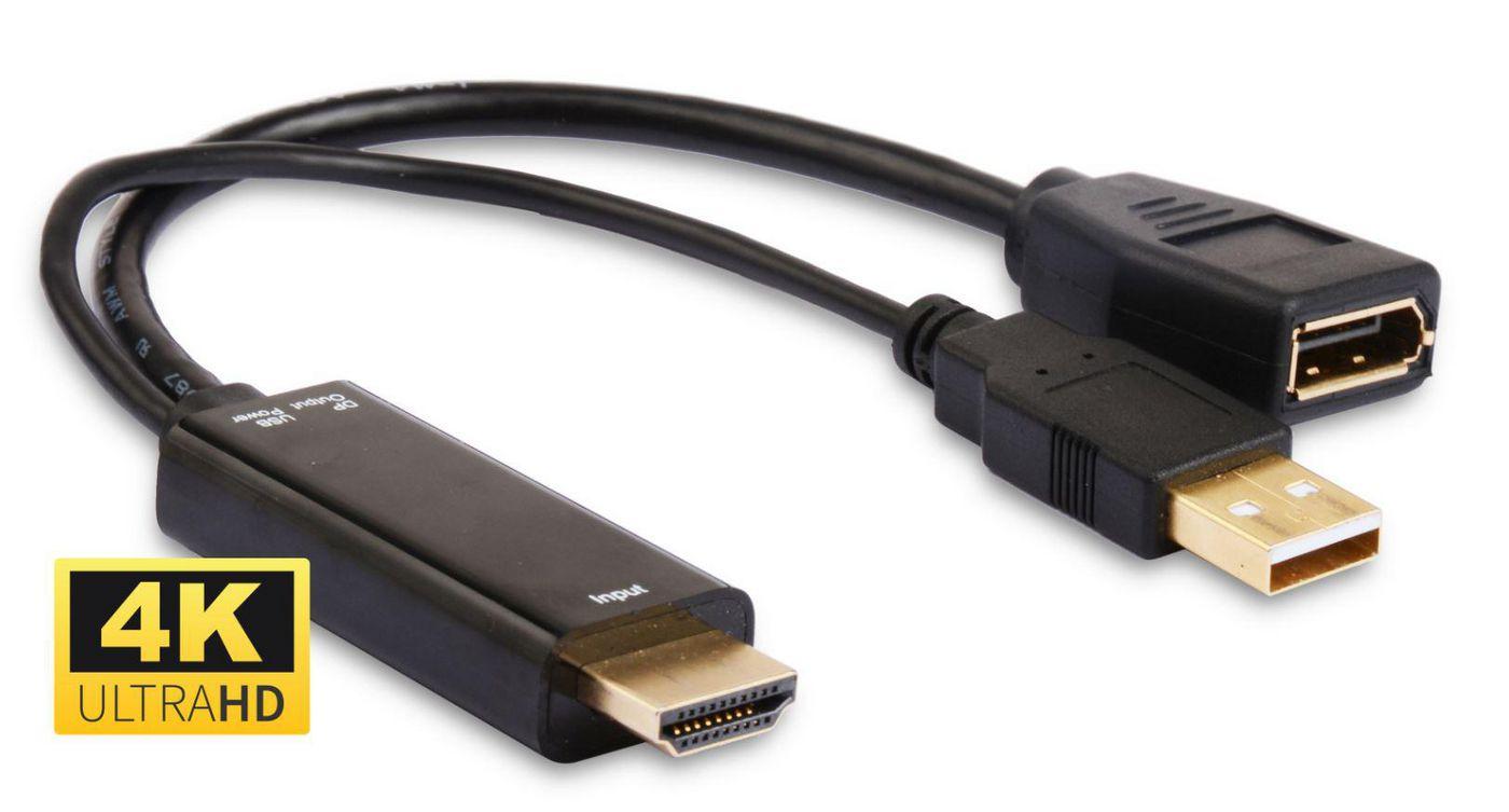 Microconnect HDMDPP1 cavo e adattatore video 015 m HDMI tipo A Standard DisplayPort Nero (Adapter HDMI - Displayport M-F - Acti