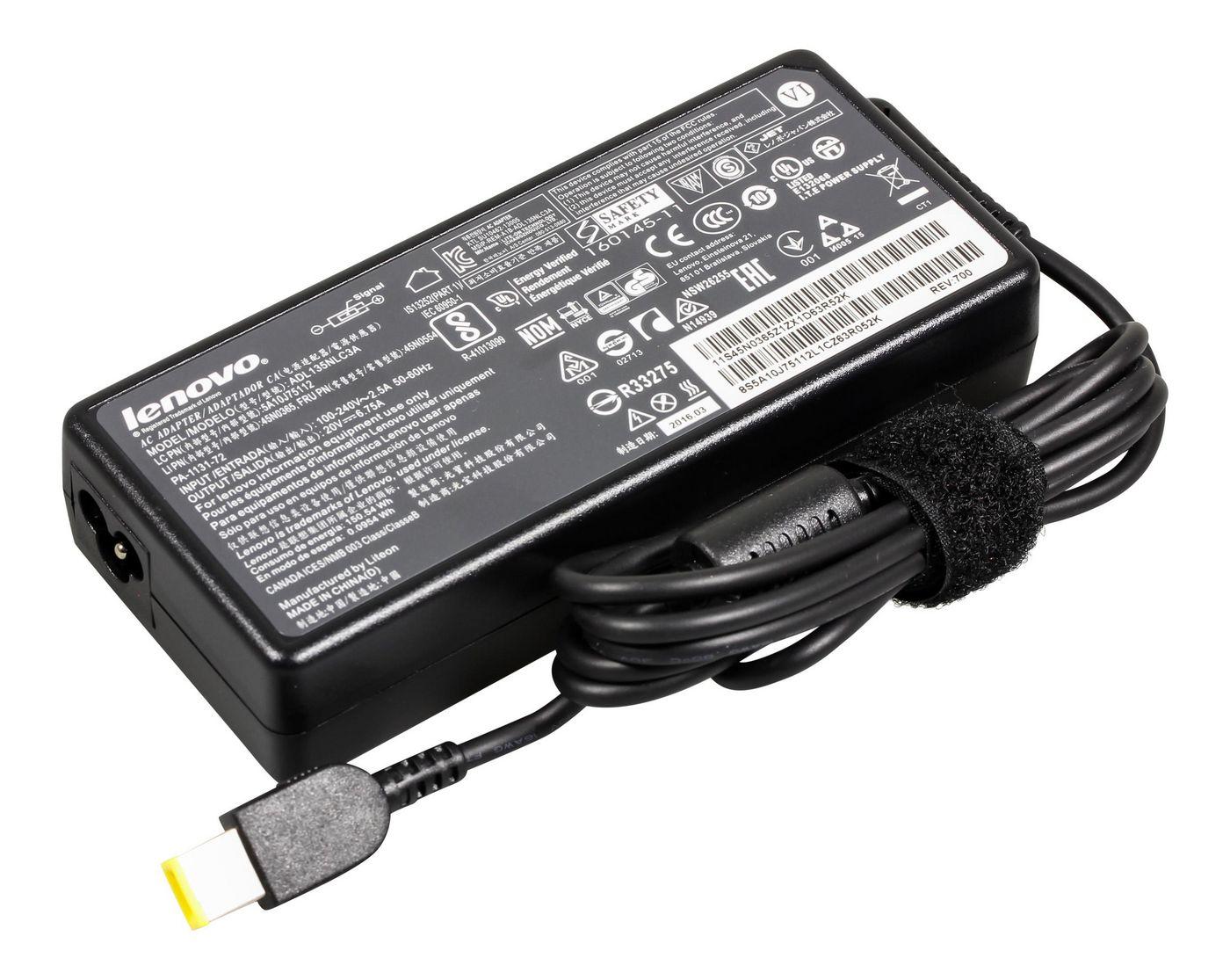 Lenovo 5A10J75112 adattatore e invertitore Interno Nero (AC Adapter [20V 6,75A] - ADL135NLC3A Warranty: 3M) [5A10J75112]