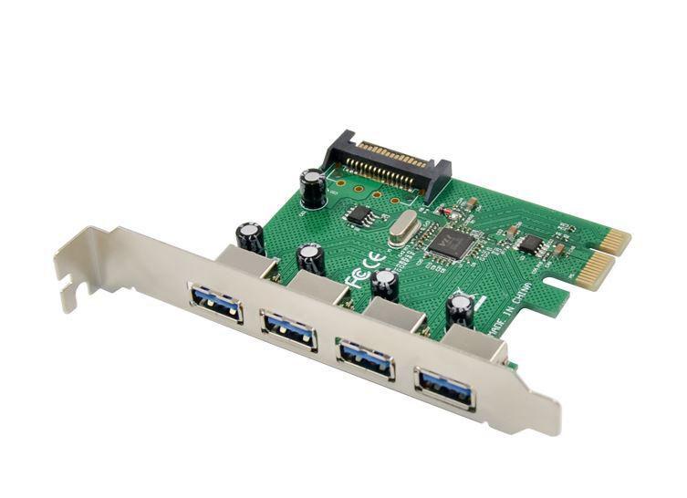 Microconnect MC-USB3.0-T4B scheda di interfaccia e adattatore Interno USB 3.2 Gen 1 3.1 Gen 1 (USB 3.0 4 port PCIe card - Main