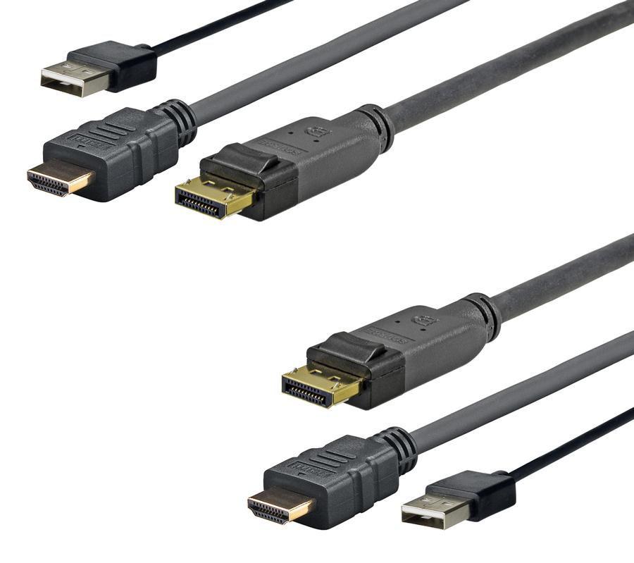 Vivolink PROHDMIUSBDP1 cavo e adattatore video 1 m DisplayPort HDMI USB Nero (Pro HDMIUSBDisplayPort 1 - Meter . - Warranty 14