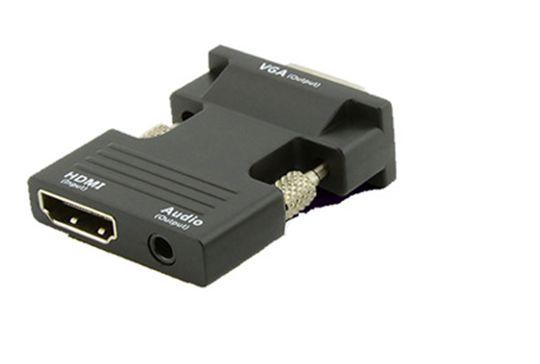 Microconnect HDMIVGAAUDIOB adattatore per inversione del genere dei cavi VGA D-Sub HDMI Audio Nero (HDMI Female - VGA Male - B