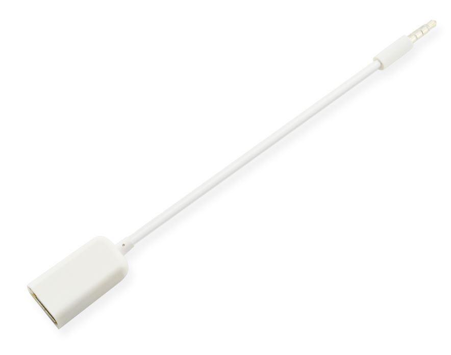 Microconnect AUDUSBFW cavo audio 02 m 3.5mm USB tipo A Bianco (Adapter 3.5mm to USB A female - White Color 20cm - Warranty 12M)