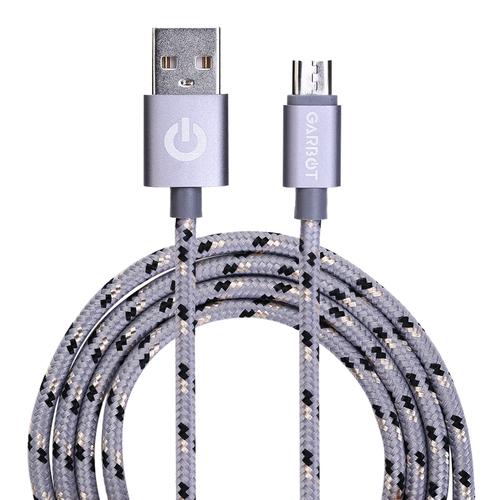 Garbot C-05-10195 cavo USB 1 m USB A Micro-USB B Argento (Grab&Go 1m Braided Micro-USB - Cable Silver - Warranty 12M)