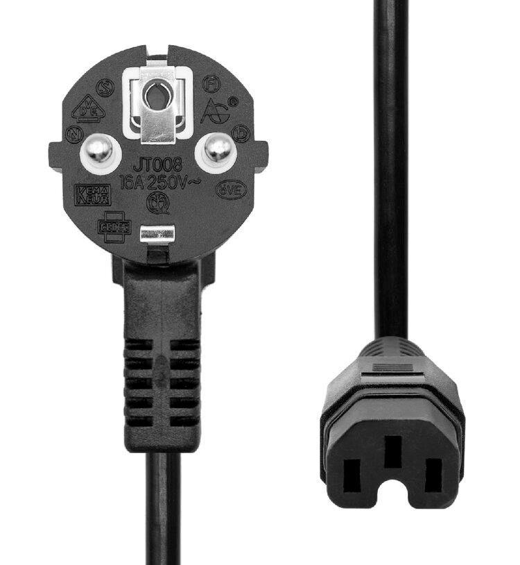 ProXtend PC-FAC15-0005 cavo di alimentazione Nero 05 m Spina di alimentazione di tipo F Accoppiatore C15 (Power Cord Schuko Ang
