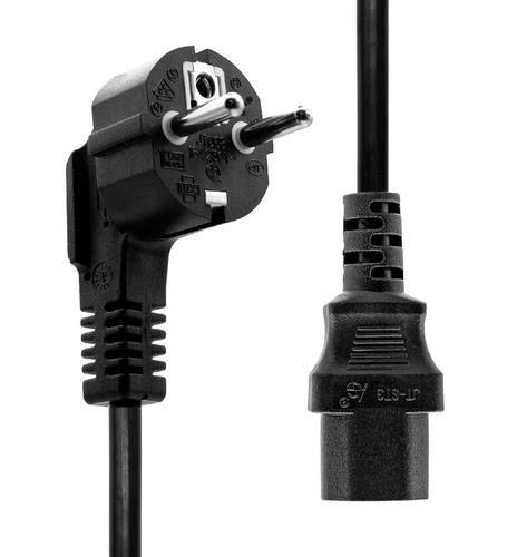 ProXtend PC-FAC13-001 cavo di alimentazione Nero 1 m Spina di alimentazione di tipo F Accoppiatore C13 (Power Cord Schuko Angle