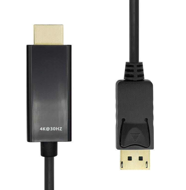 ProXtend DP1.2-HDMI30-003 cavo e adattatore video 3 m DisplayPort HDMI Nero (DisplayPort Cable 1.2 to HDMI - 30Hz 3M - Warranty