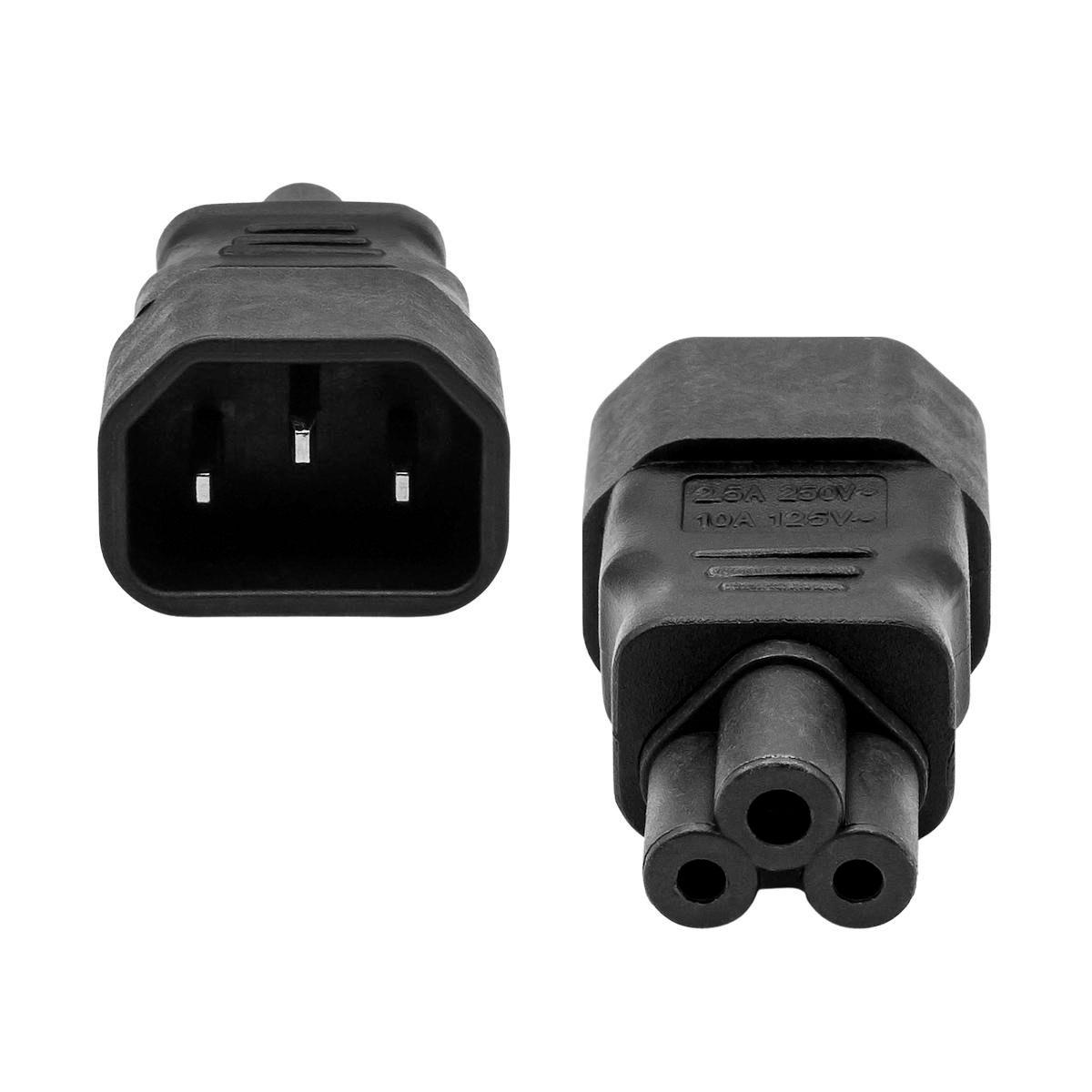 ProXtend PC-C14C5-000 adattatore per presa di corrente C14 C5 Nero (Power Adapter C14 to C5 Black - Warranty 360M)