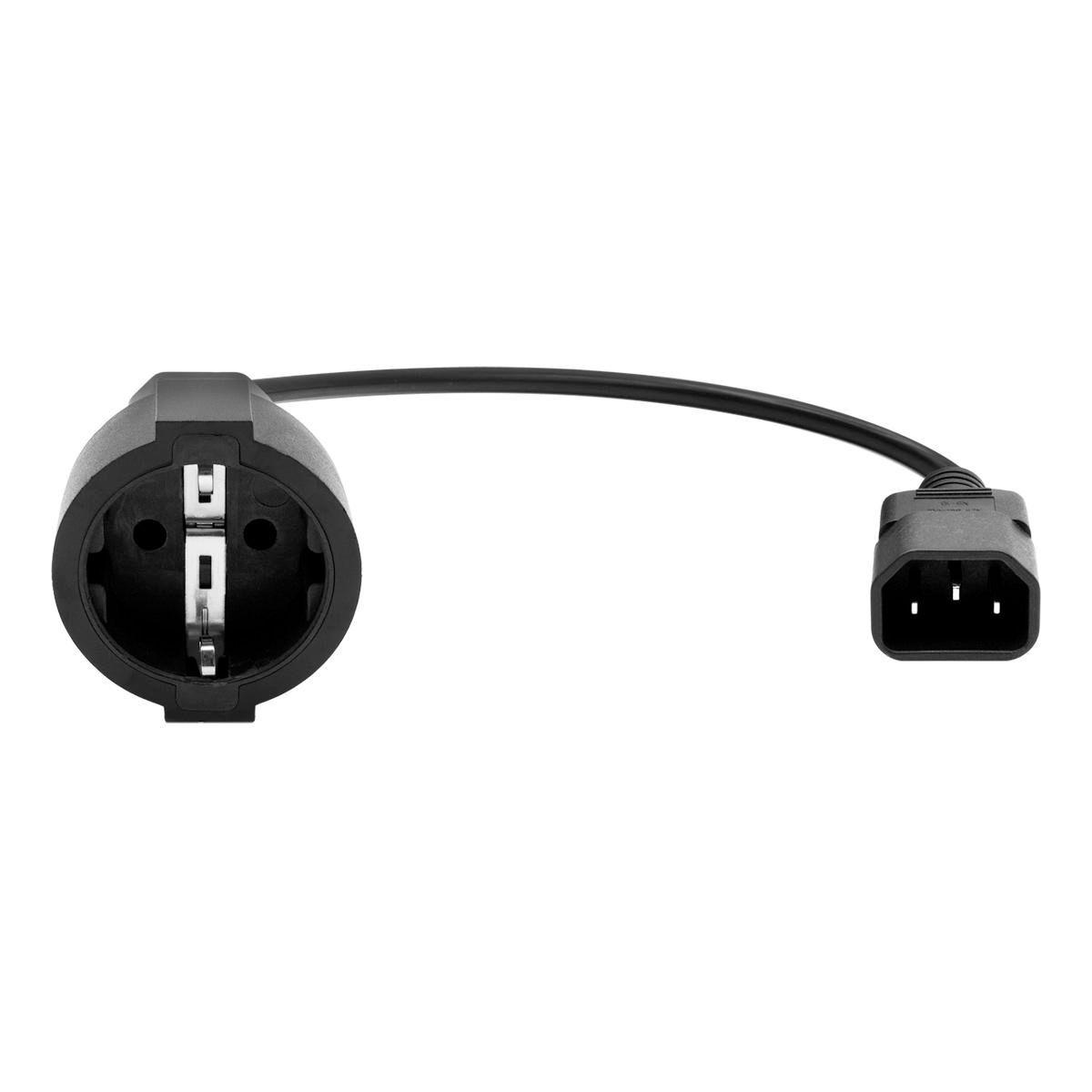 ProXtend PC-C14FF-0002 cavo di alimentazione Nero 02 m Spina di alimentazione di tipo F Accoppiatore C14 (Power Adapter C14 to