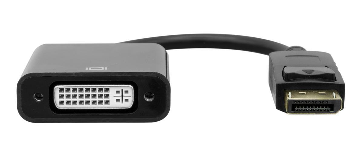 ProXtend DP1.2-DVII245F4K-0002 cavo e adattatore video 02 m DisplayPort DVI-I Nero (Displayport to DVI-I 245 4K - 20cm M/F - Wa