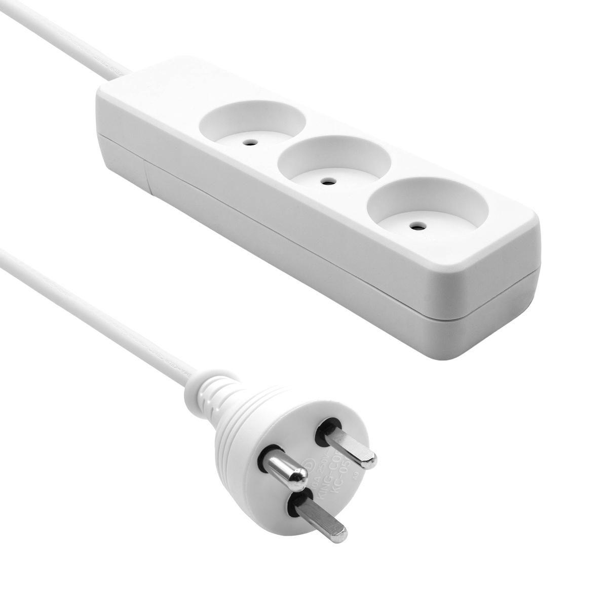 Danish Power Strip 3-way 5M - IT White - Warranty 360M
