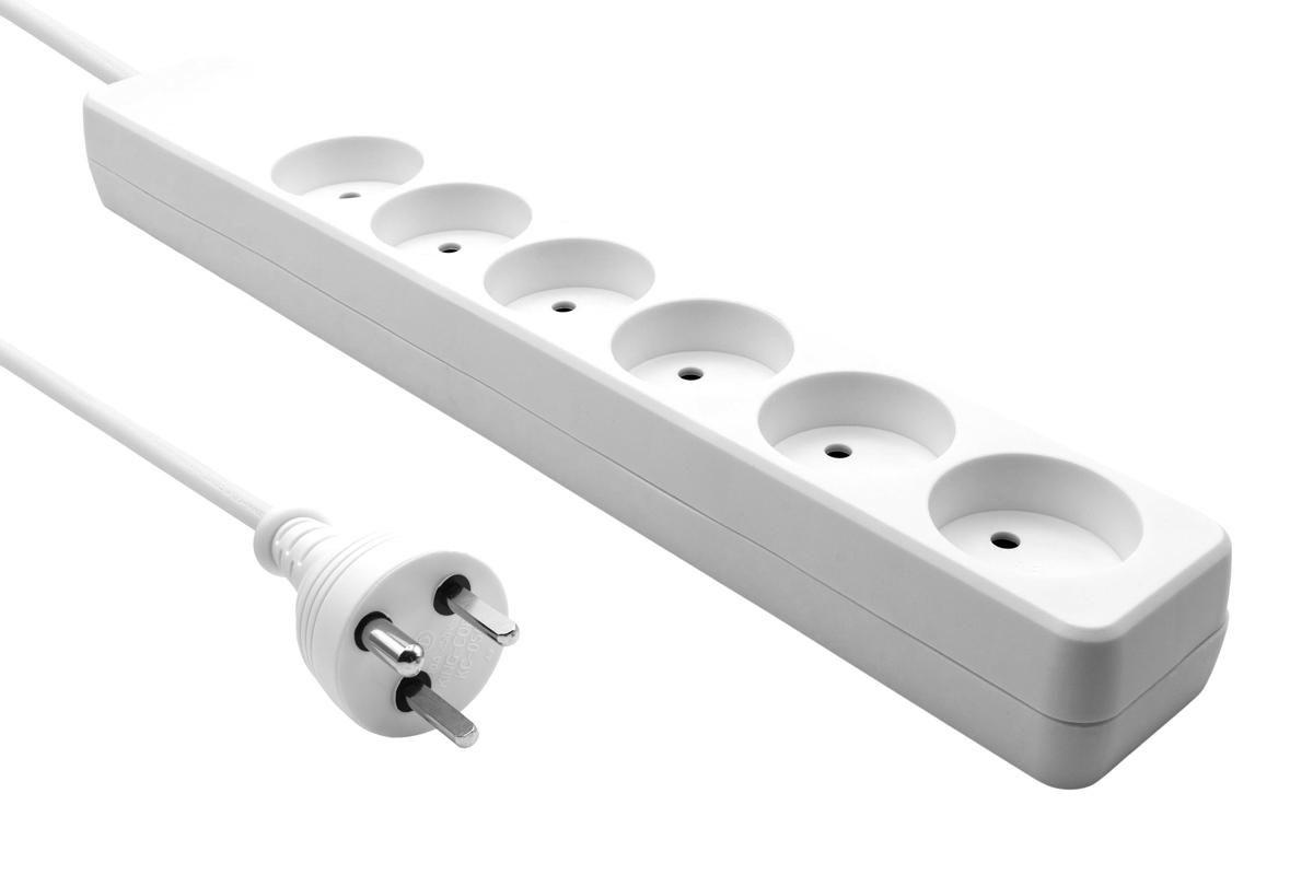 Danish Power Strip 6-way 1M - IT White - Warranty 360M