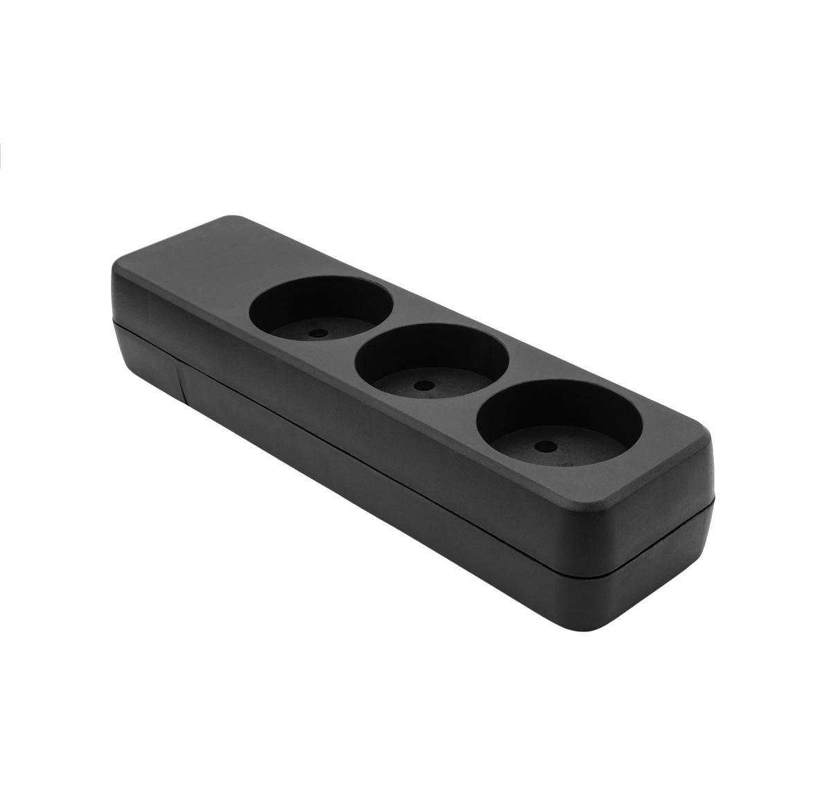 Danish Power Strip 3-way Black - Warranty 360M