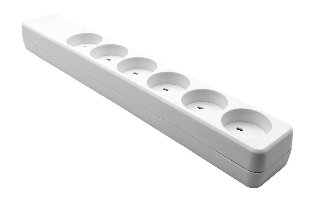 Danish IT Power Strip 6-way - White - Warranty 360M