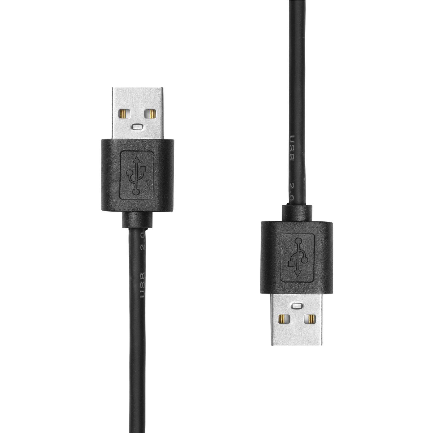 USB 2.0 Cable A to A M/M - Black 3M - Warranty 360M