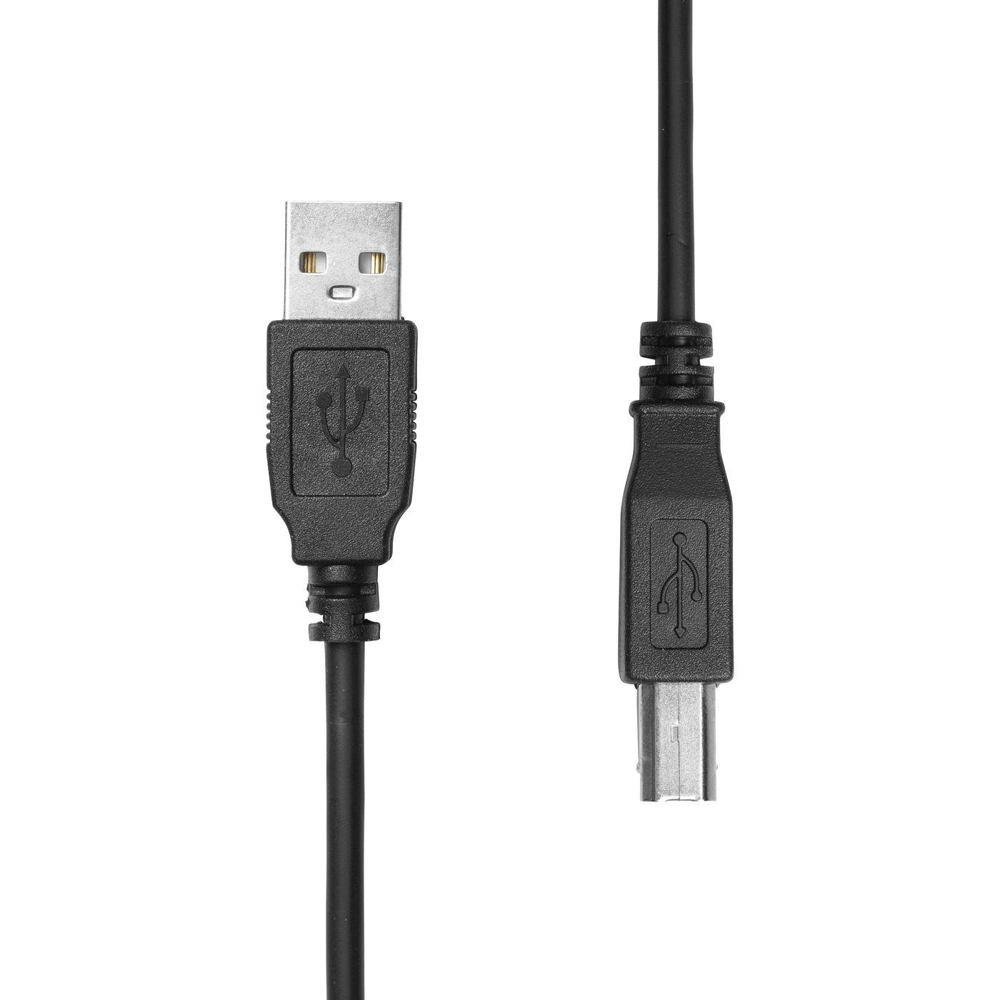USB 2.0 Cable A to B M/M - Black 0.5M - Warranty 360M