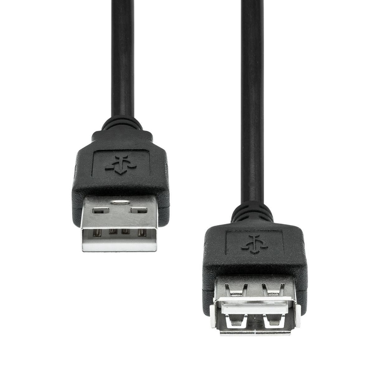 USB 2.0 Extension Cable Black - 2M - Warranty 360M