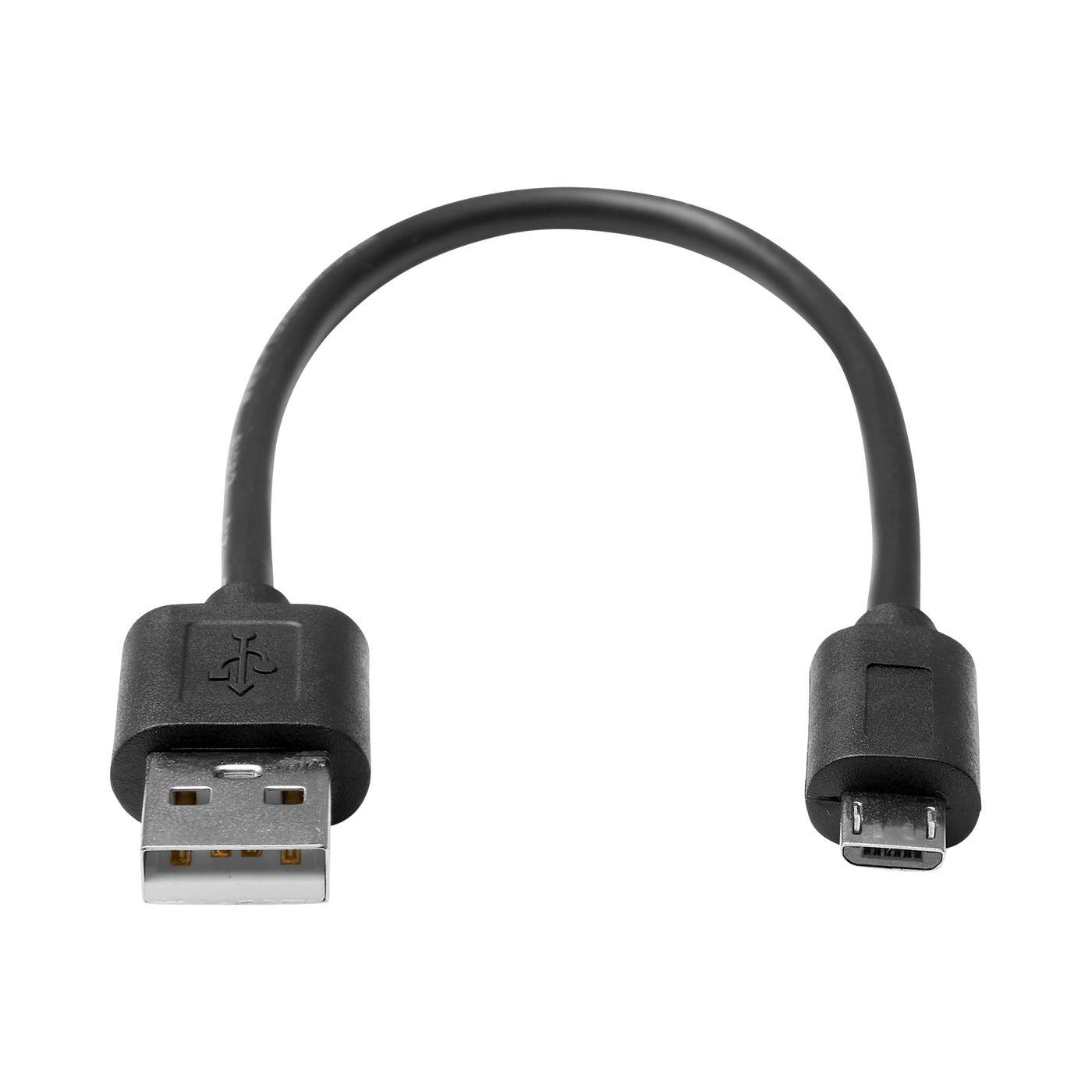 USB 2.0 Cable A to Micro B - M/M Black 0.5M - Warranty 360M