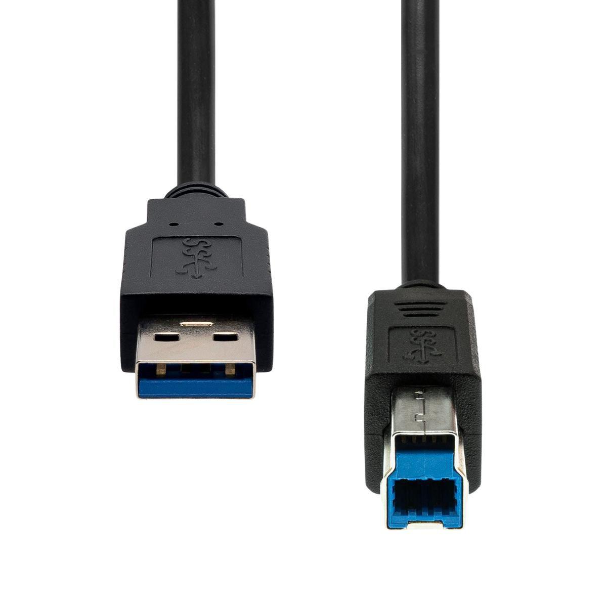 USB 3.2 Gen1 Cable A to B M/M - Black 1M - Warranty 360M