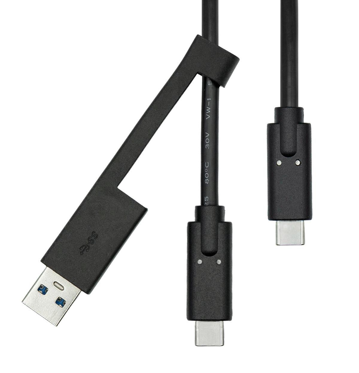 USB-C 3.2 G2 Cable with USB-A - Adapter 1M - Warranty 360M
