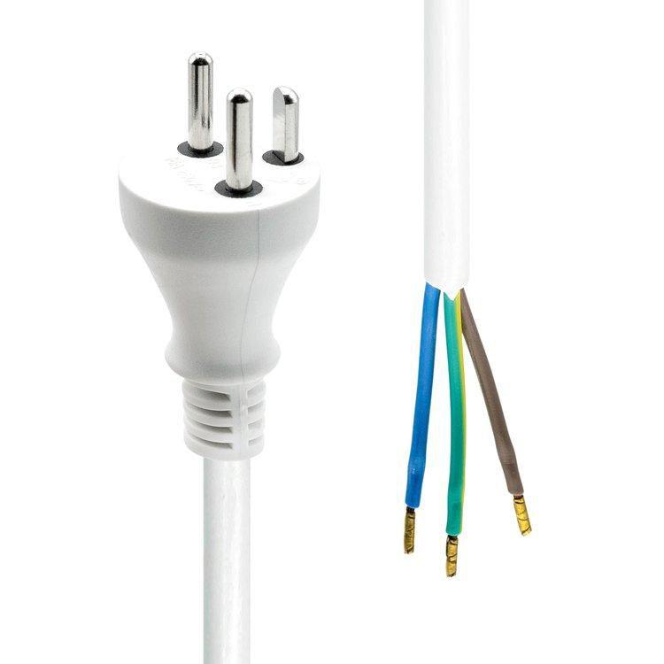 ProXtend PC-KOE-015W-M cavo di alimentazione Bianco 15 m Spina di alimentazione di tipo K (Power Cord Denmark to Open - End 15M