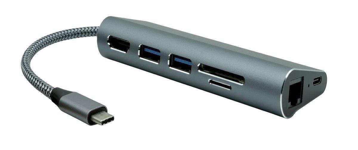 ProXtend USBC-MULTI7-001 replicatore di porte e docking station per laptop Cablato USB 3.2 Gen 1 3.1 Gen 1 Type-C Grigio (USB-C