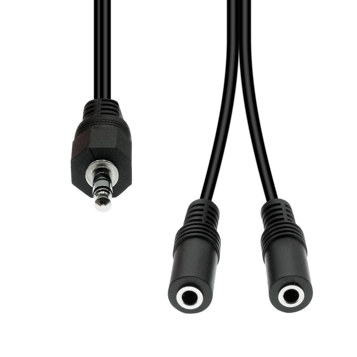 3-Pin Splitter Cable M-F - Black 20cm - Warranty 360M