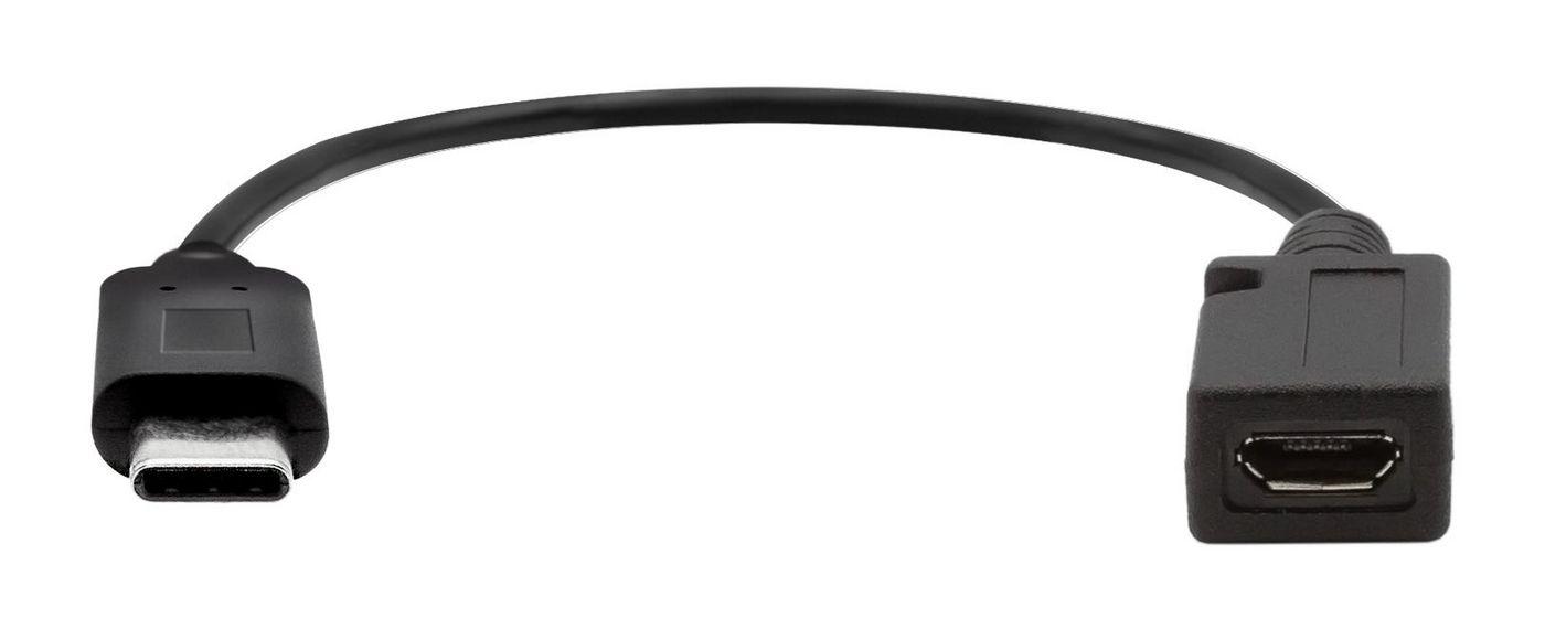 ProXtend USBC-MICROB-0002 cavo USB 02 m USB 2.0 Micro-USB B Nero (USB-C to USB 2.0 Micro B - adapter 20cm black - Warranty 360M)