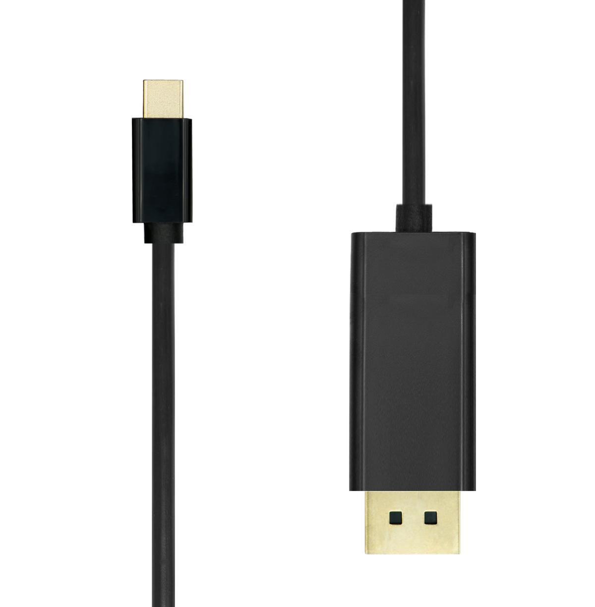 ProXtend USBC-DP-0005 cavo e adattatore video 05 m USB tipo-C DisplayPort Nero (USB-C to DisplayPort Cable - 0.5M Black - Warra