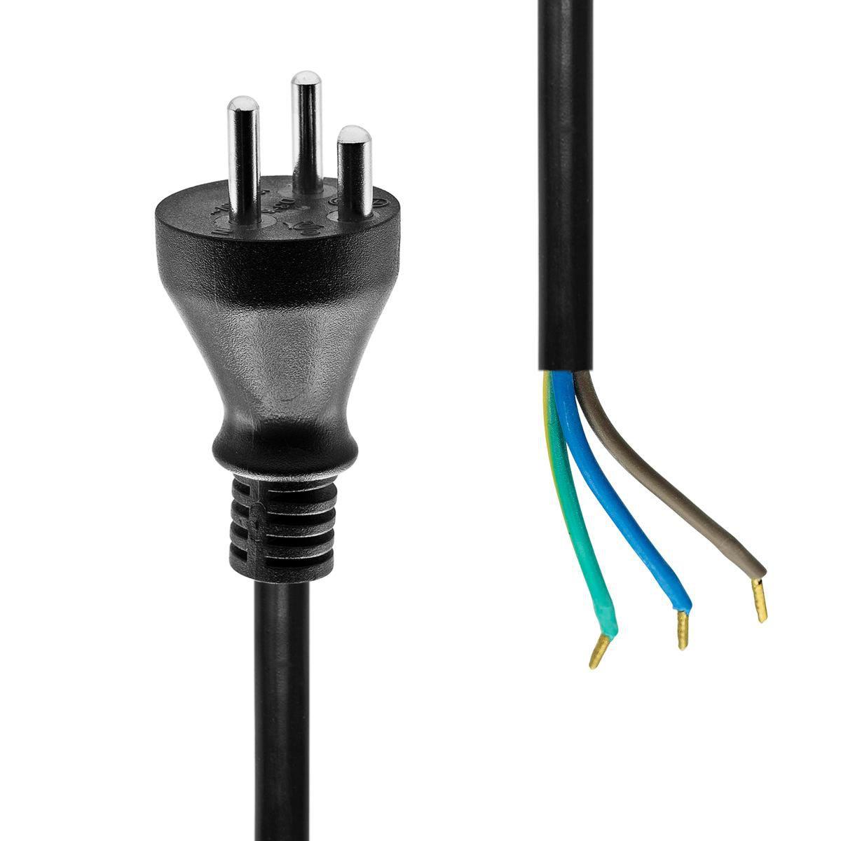 Power Cord Denmark to Open - End 3M Black - Warranty 360M