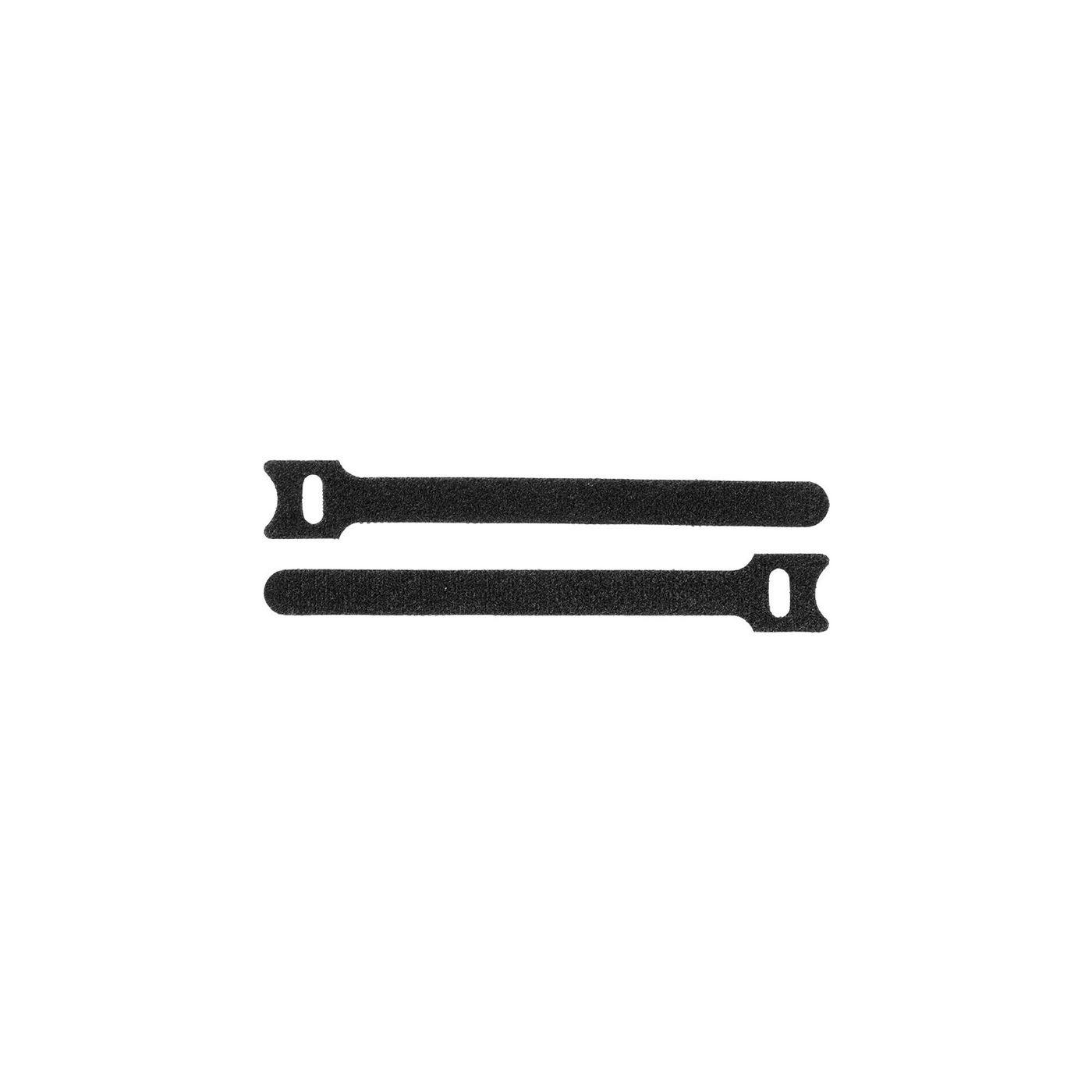 Hook and Loop Tie 15cm x 12mm - Black 10pcs - Warranty 36M