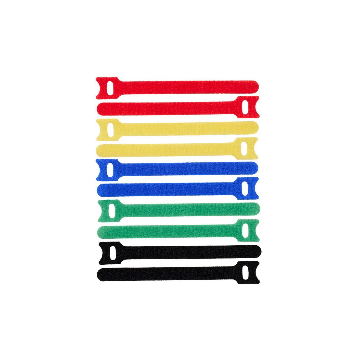 Hook and Loop 15cm x 12mm - Multi 10pcs - Warranty 36M