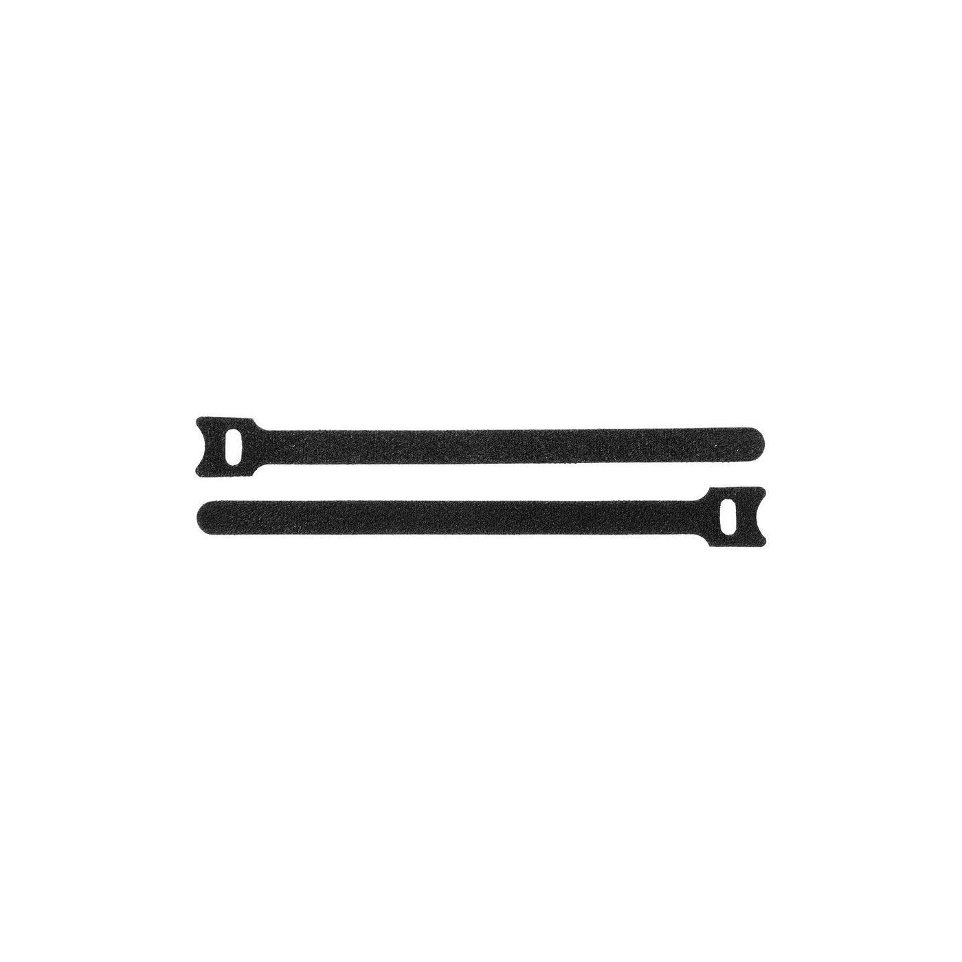 Hook and Loop Tie 20cm x 12mm - Black 10pcs - Warranty 36M