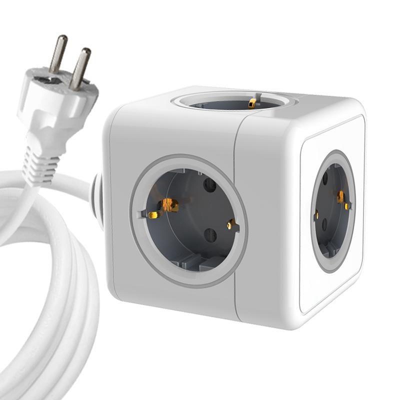 5-way Schuko Power Cube 1.4M - White - Warranty 360M