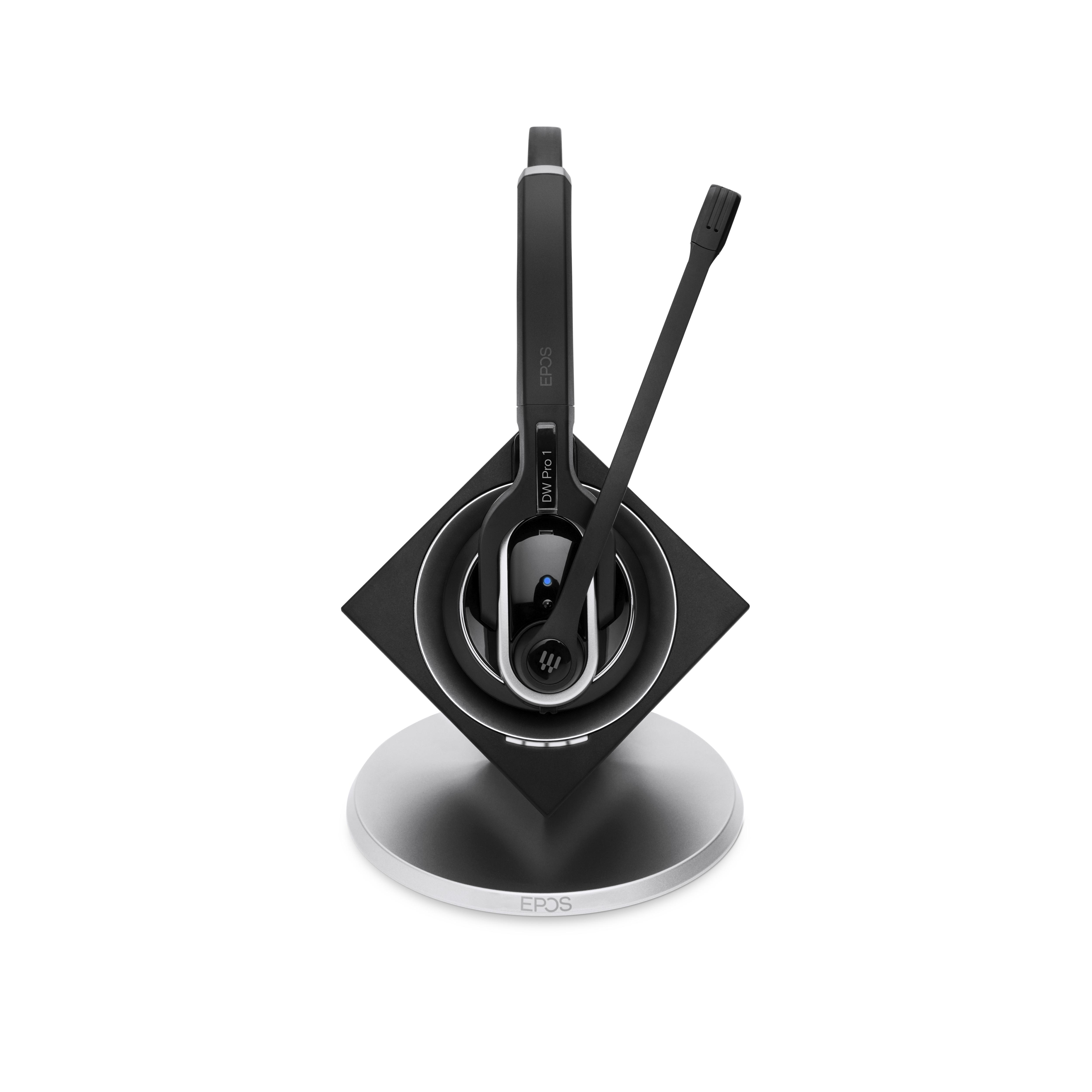 EPOS IMPACT DW Pro 1 ML - EU Auricolare Wireless A Padiglione Ufficio Base di ricarica Nero Argento