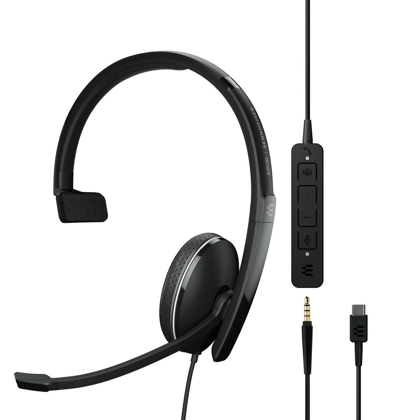 EPOS ADAPT 135T USB-C II Auricolare Cablato A Padiglione Ufficio USB tipo-C Nero