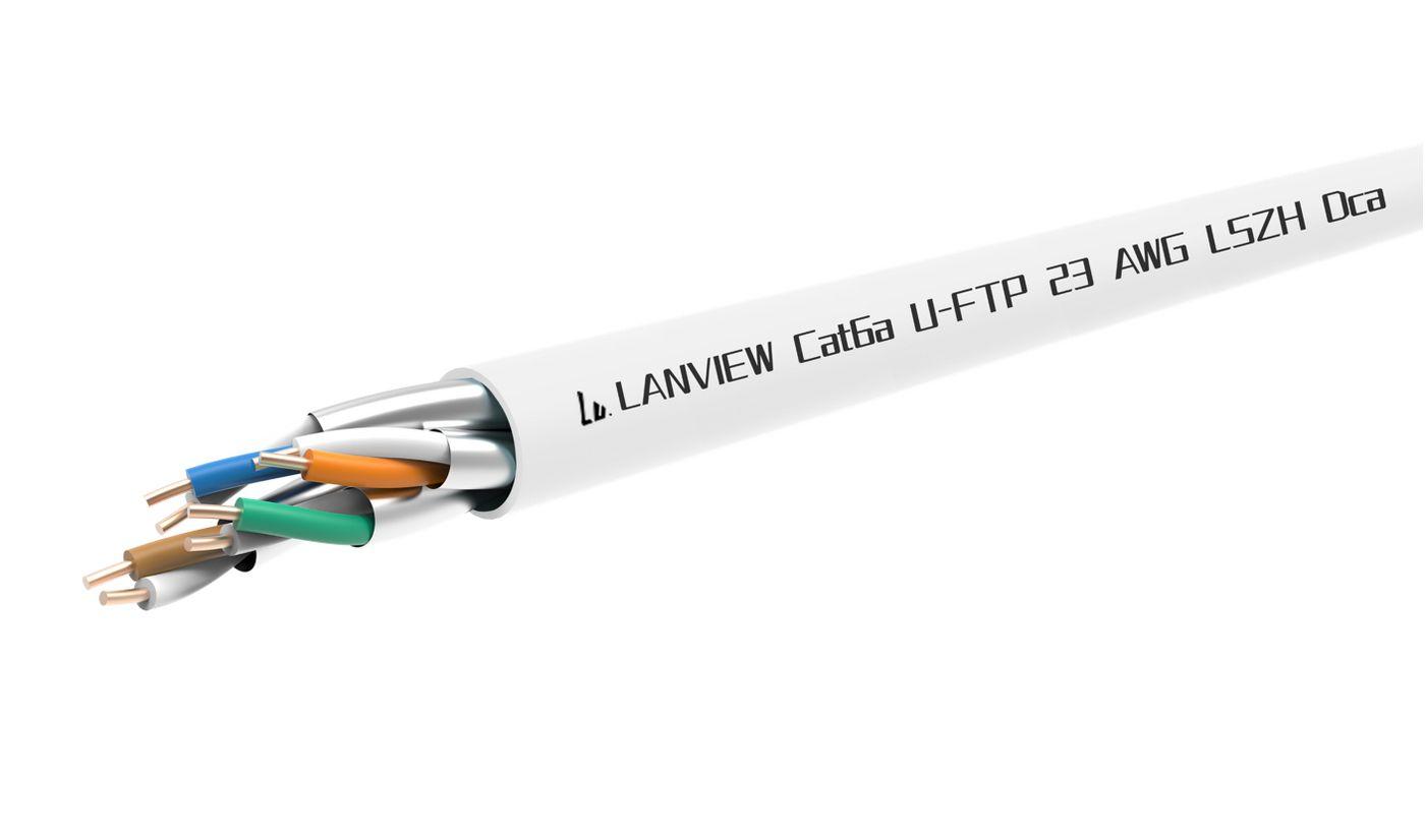 Lanview LVN122432 cavo di rete Bianco 305 m Cat6a U/FTP STP (Cat6a U-FTP 4x2xAWG23 LSZH - white 305m Dca - Warranty 300M)