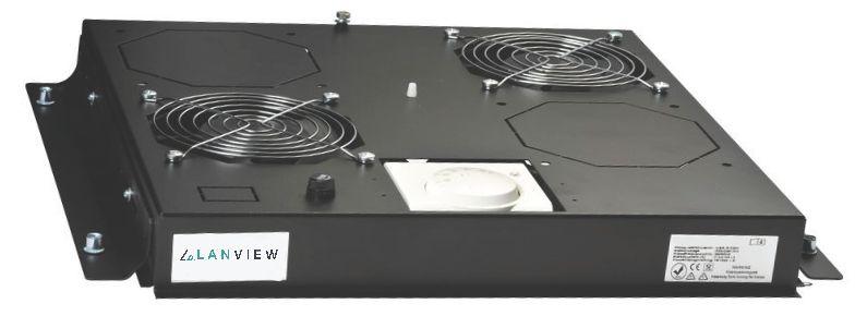 Lanview LVR248033-UK porta accessori Vaschetta per ventola (UK Fan tray with 2 fans for - 600x600 19" floor rack - cabinets - W