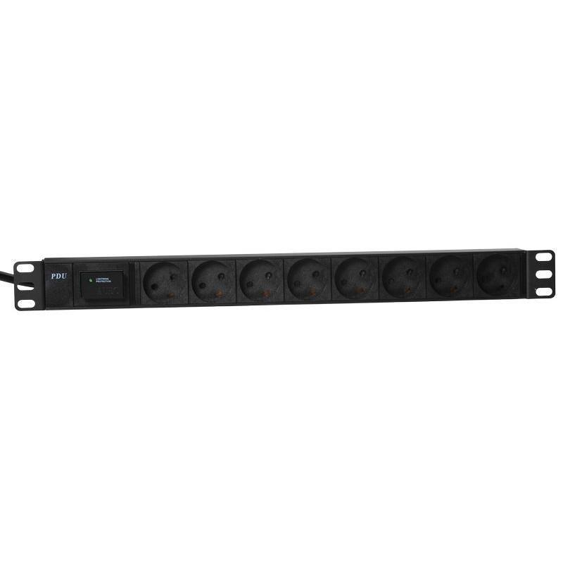 Lanview LVR-2MDK-SPD-DK8 non classificato (19`` rack mount power strip, - 13A with 8 x type K, with - surge protection 2m cable